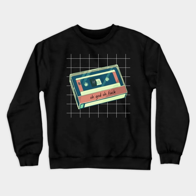 oh god oh f*ck tape Crewneck Sweatshirt by goblinbabe